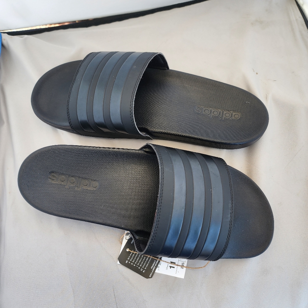 Adidas, sandals.